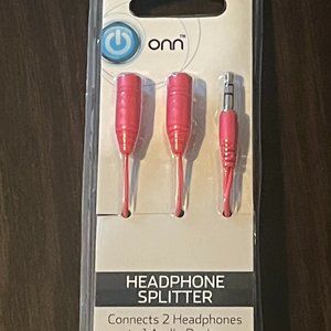 ONN Headphone Splitter Pink